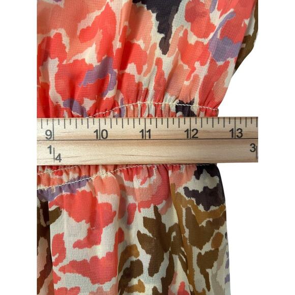 Lauren Ralph Lauren Dress Size 6 Tie Neck Spring Floral Chiffon Long Sleeve - Picture 11 of 13